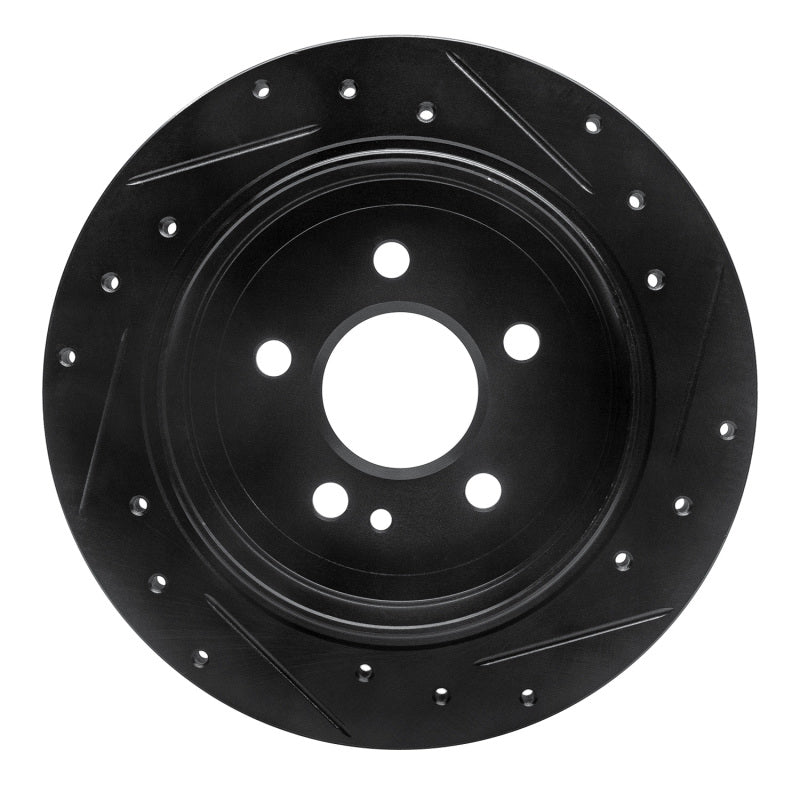 R1 Concepts R1 98-05 Mercedes-Benz ML320 Rear Left Drilled & Slotted Black Brake Rotor
