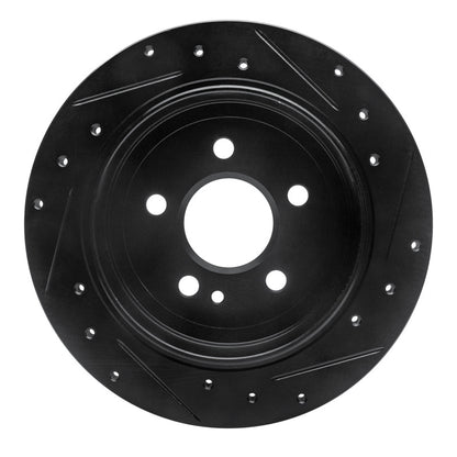 R1 Concepts R1 98-05 Mercedes-Benz ML320 Rear Left Drilled & Slotted Black Brake Rotor