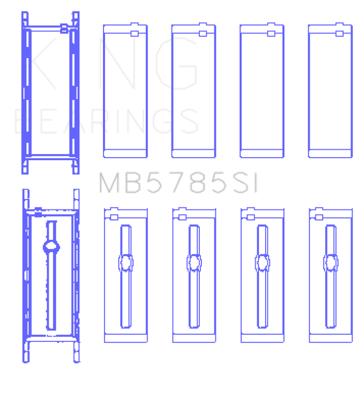 King Engine Bearings BMW B48A20B Main Bearing Set