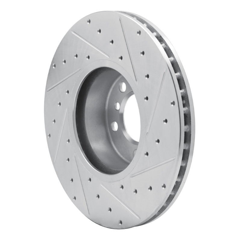 R1 Concepts R1 12-21 BMW 228I Front Left Drilled & Slotted Silver Brake Rotor