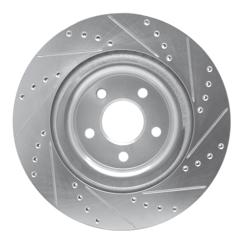 R1 Concepts R1 14-21 Jaguar F-Type Rear Left Drilled & Slotted Silver Brake Rotor