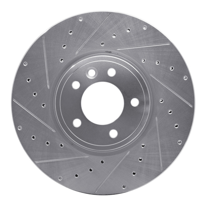 R1 Concepts R1 18-20 Land Rover Range Rover Front Left Drilled & Slotted Silver Brake Rotor