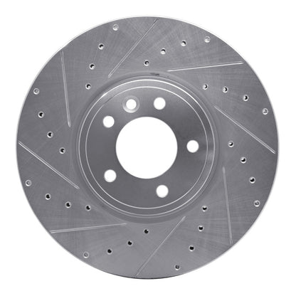 R1 Concepts R1 18-20 Land Rover Range Rover Front Left Drilled & Slotted Silver Brake Rotor