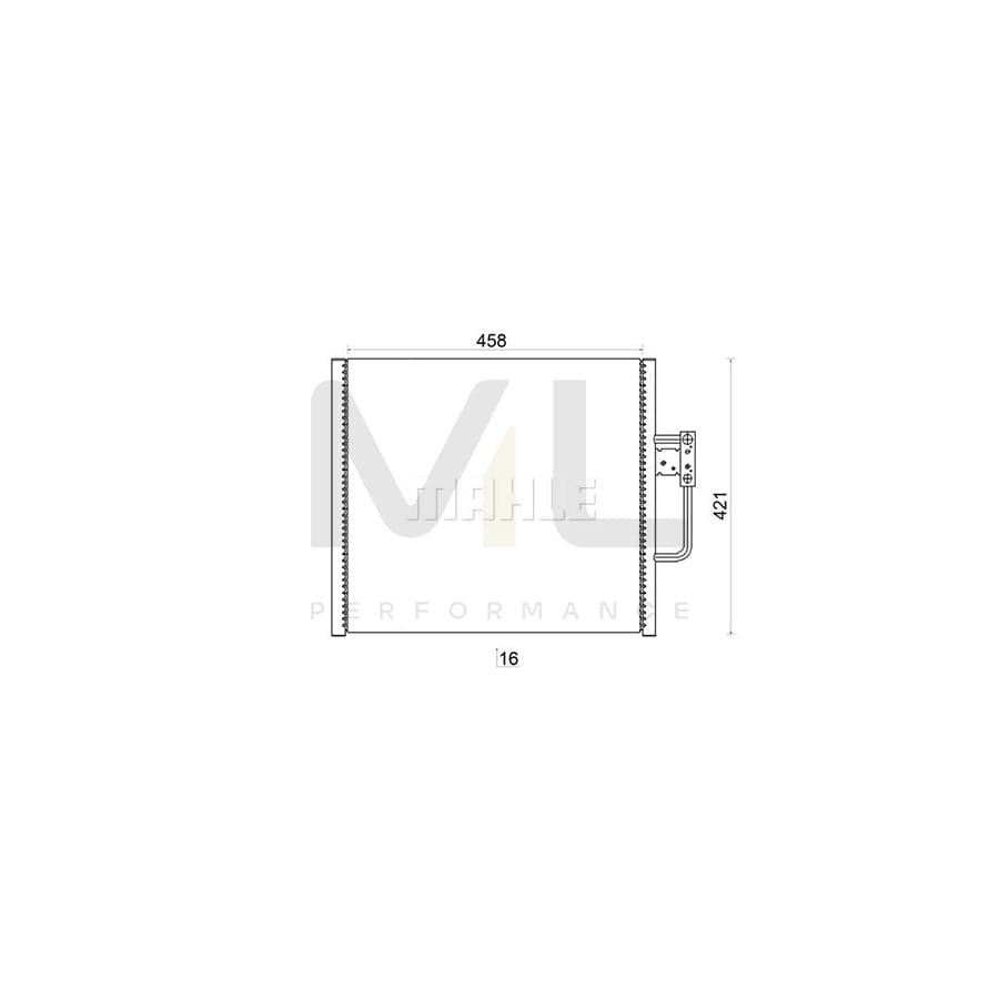MAHLE ORIGINAL AC 201 001S Air conditioning condenser for BMW 5 Series without dryer | ML Performance Car Parts