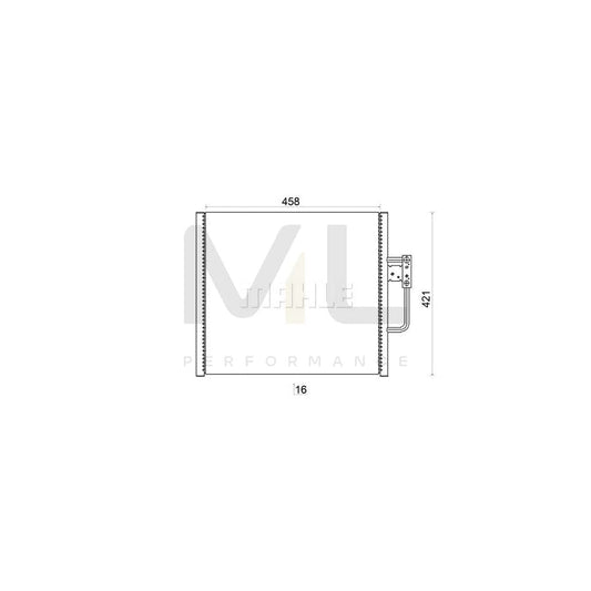 MAHLE ORIGINAL AC 201 001S Air conditioning condenser for BMW 5 Series without dryer | ML Performance Car Parts