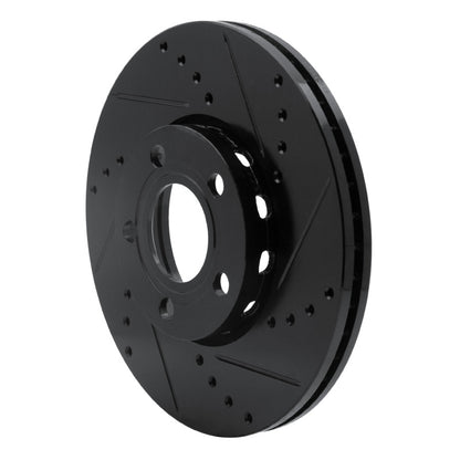 R1 Concepts R1 92-08 Audi A4 (USA/Canada) Front Right Drilled & Slotted Black Brake Rotor