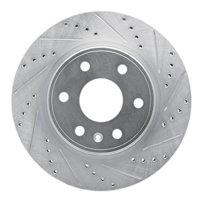 R1 Concepts R1 07-17 Buick Enclave Front Right Drilled & Slotted Silver Brake Rotor