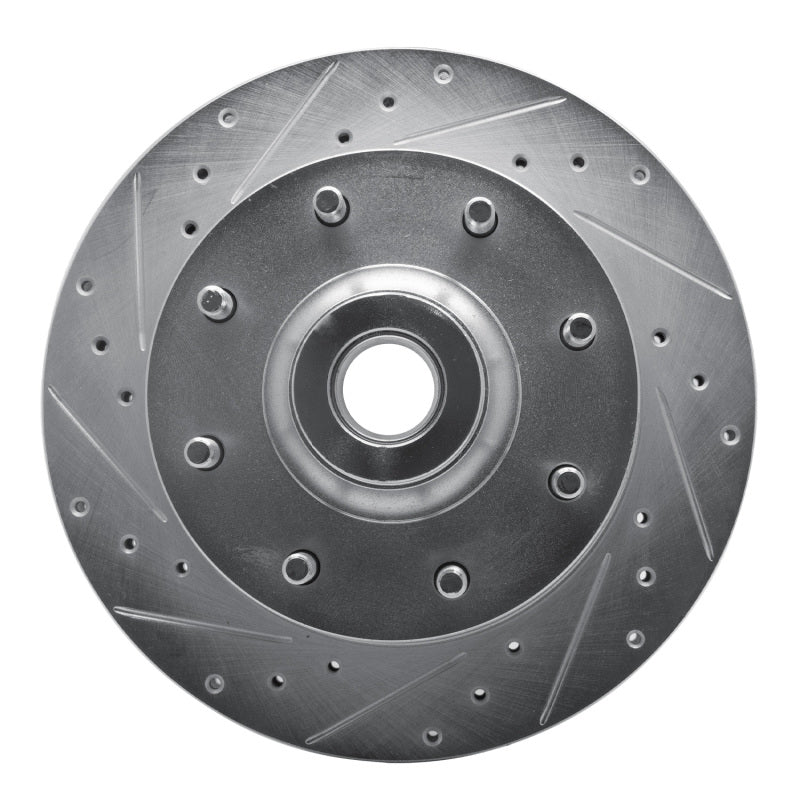 R1 Concepts R1 78-97 Dodge B3500 / B2500 Front Left Drilled & Slotted Silver Brake Rotor