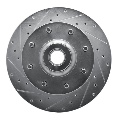 R1 Concepts R1 78-97 Dodge B3500 / B2500 Front Left Drilled & Slotted Silver Brake Rotor