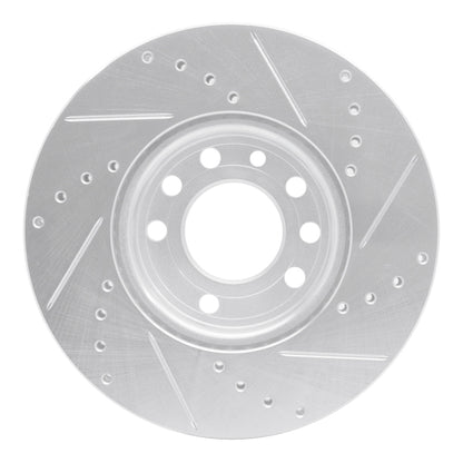 R1 Concepts R1 03-11 Cadillac BLS (Mexico) Front Left Drilled & Slotted Silver Brake Rotor