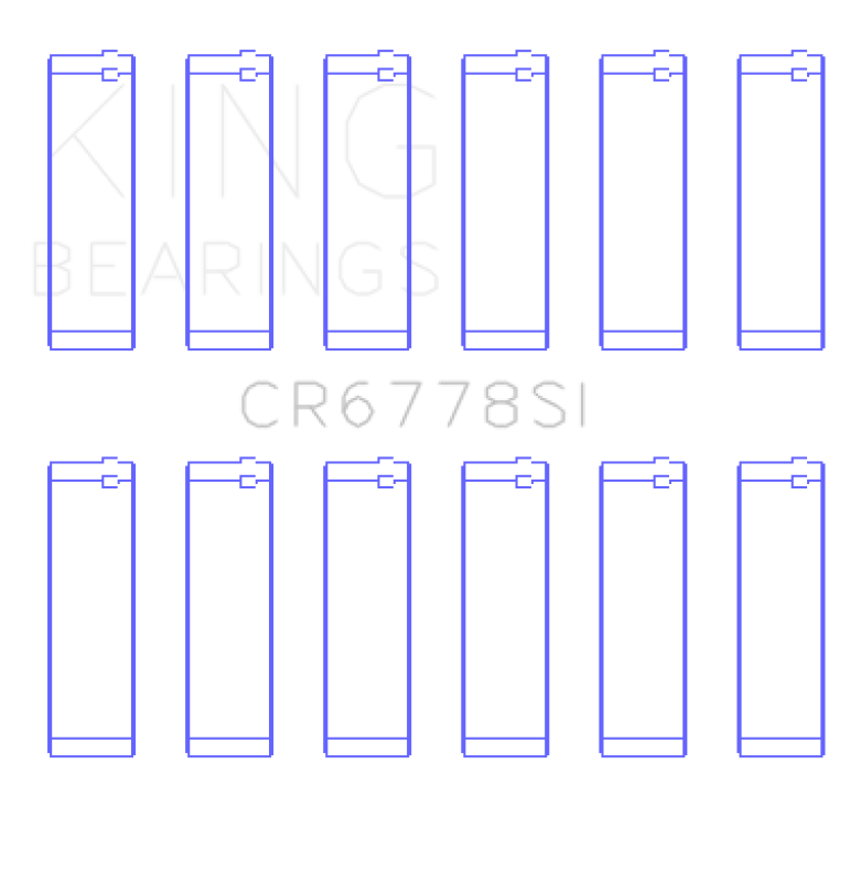King Engine Bearings Audi Acz/Aah/Ack/Aej/Asn/Ltr (Size +0.50mm) Connecting Rod Bearing Set