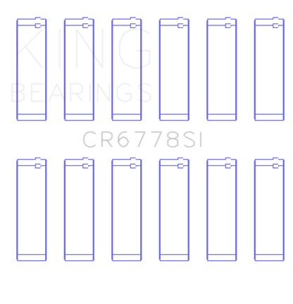 King Engine Bearings Audi Acz/Aah/Ack/Aej/Asn/Ltr (Size +0.50mm) Connecting Rod Bearing Set