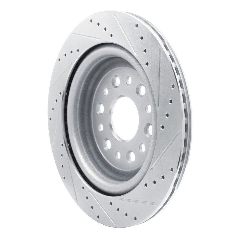 R1 Concepts R1 19-25 Ram 1500 Rear Left Drilled & Slotted Silver Brake Rotor