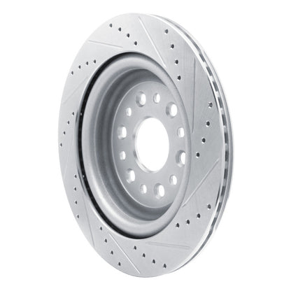 R1 Concepts R1 19-25 Ram 1500 Rear Left Drilled & Slotted Silver Brake Rotor