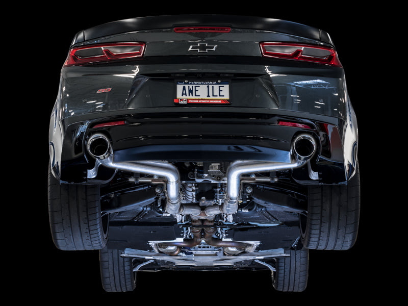 AWE Tuning 16-19 Chevrolet Camaro SS Axle-Back Exhaust - Track Edition (Chrome Silver Tips)