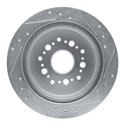 R1 Concepts R1 92-98 Lexus SC300 Rear Left Drilled & Slotted Silver Brake Rotor