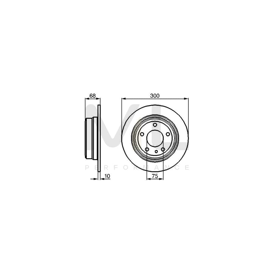 BOSCH 0 986 478 323 Brake Disc for BMW 7 (E32) Solid, Oiled, High-carbon, with bolts/screws | ML Performance Car Parts