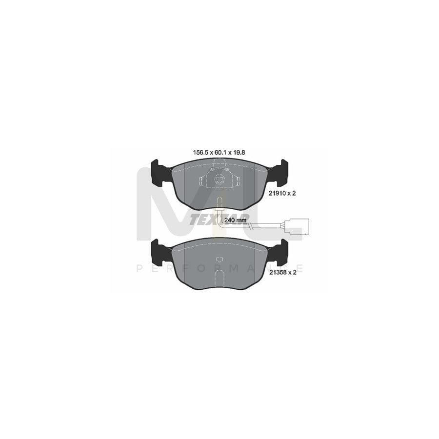 TEXTAR 2191003 Brake pad set with integrated wear warning contact