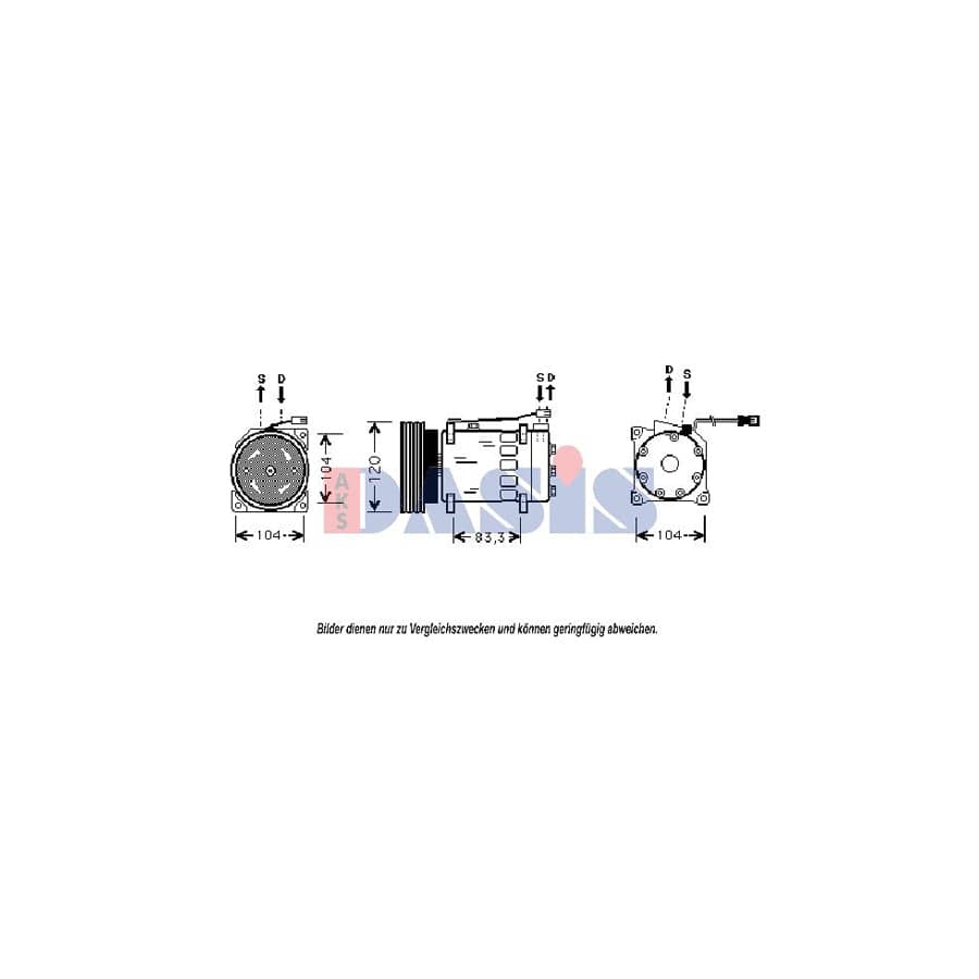 AKS Dasis 850782N Compressor, Air Conditioning