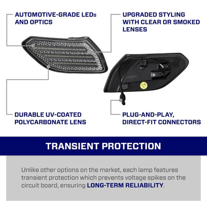 Form Lighting 2018 Wrangler JL LED Sidemarkers Clear (Pair)