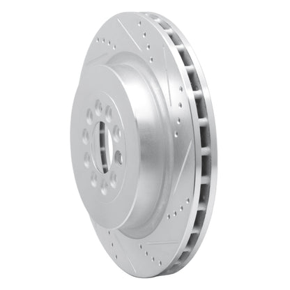 R1 Concepts R1 03-05 Jaguar XJR Front Right Drilled & Slotted Silver Brake Rotor