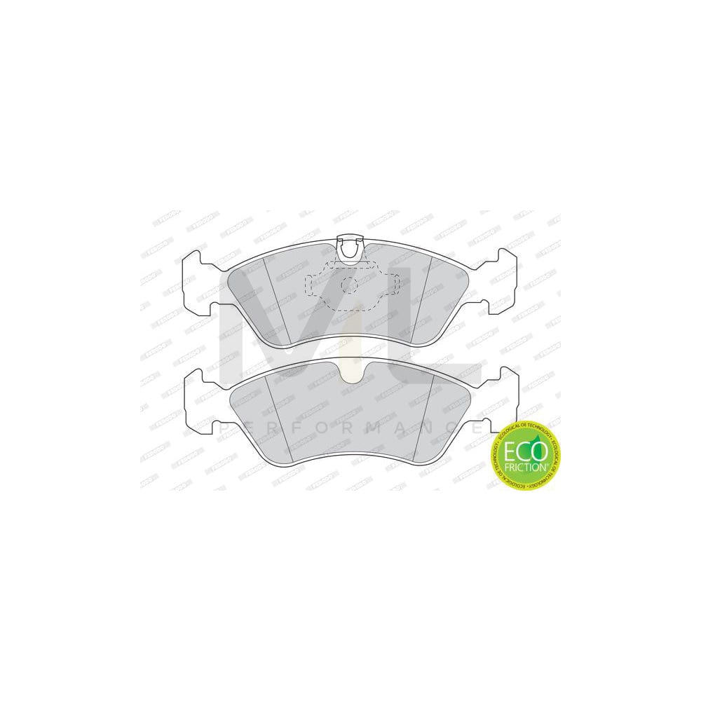 Ferodo Premier Eco Friction FDB1067 Brake Pad Set Prepared for Wear Indicator, With Piston Clip, Without Accessories