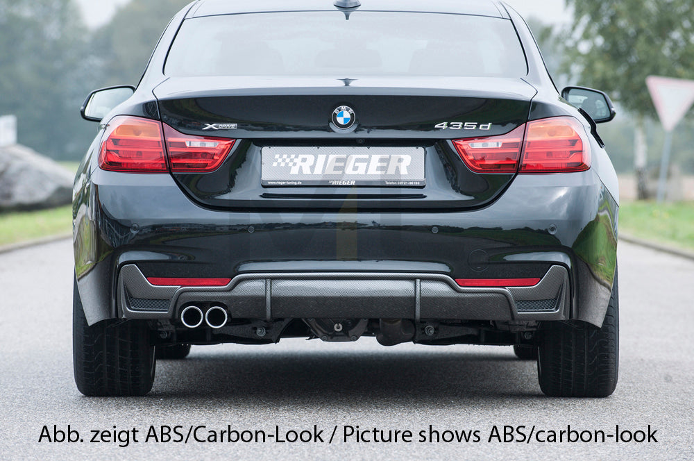 Rieger 00088071 BMW 4 Series F32 F33 F36 Rear Diffuser 4 | ML Performance UK Car Parts