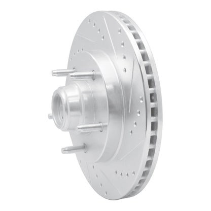 R1 Concepts R1 97-99 Ford F-150 RWD Front Right Drilled & Slotted Silver Brake Rotor