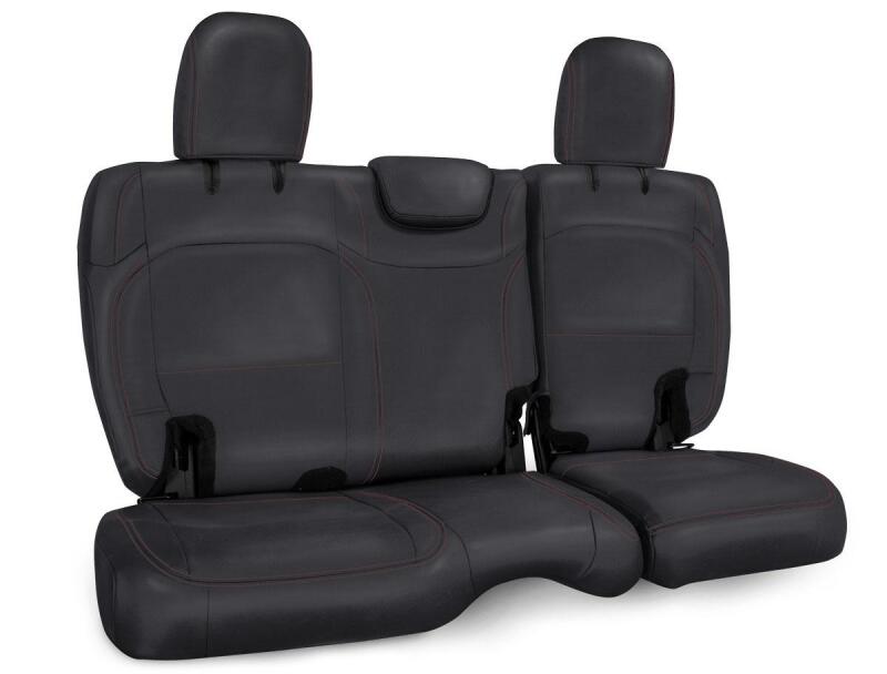 PRP Seats PRP 2018+ Jeep Wrangler JL/2 Door Rear Bench Cover - Black with Red Stitching
