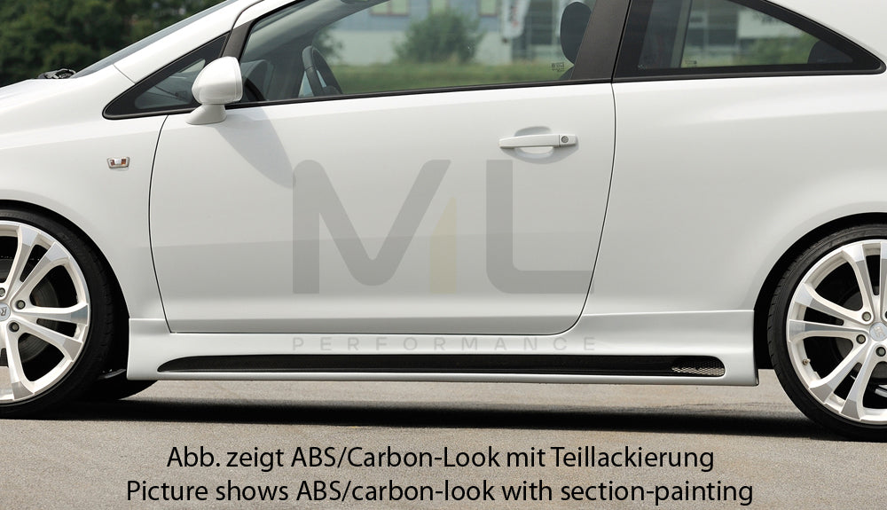 Rieger 00099329 Opel Corsa D Side Skirt 1 | ML Performance UK Car Parts