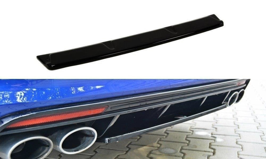 Maxton Design VW-GO-7-R-VA-RD1T Central Rear Splitter (without vertical bars) Volkswagen Golf R MK7 Estate | ML Performance UK Car Parts