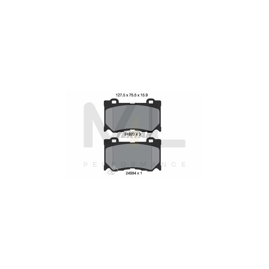 TEXTAR 2492001 Brake pad set with acoustic wear warning