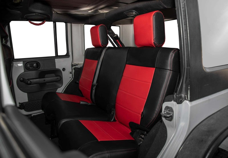 PRP Seats PRP 11-12 Jeep Wrangler JKU Rear Seat Cover/4 door - Black/Red
