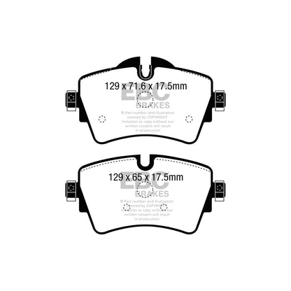EBC PD12KF362 BMW F45 F46 Redstuff Front Brake Pad & GD Disc Kit - ATE Caliper 2 | ML Performance UK Car Parts