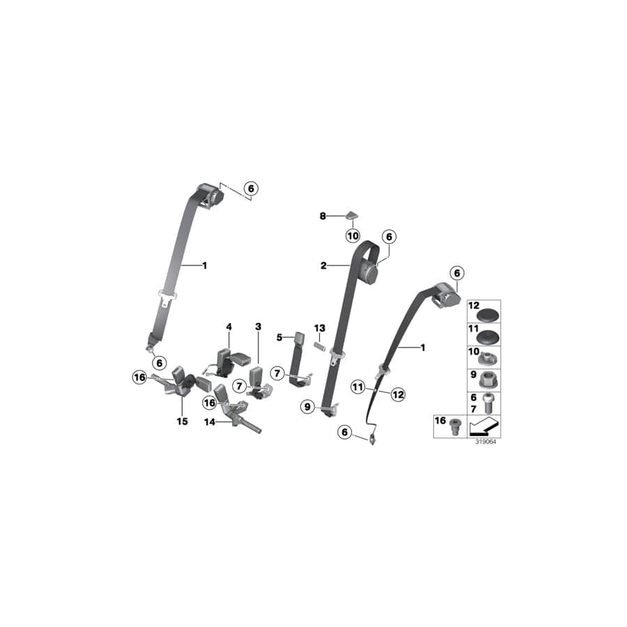 Genuine BMW 72116842866 F87 Top Belt, Rear Outside SCHWARZ (Inc. M2)