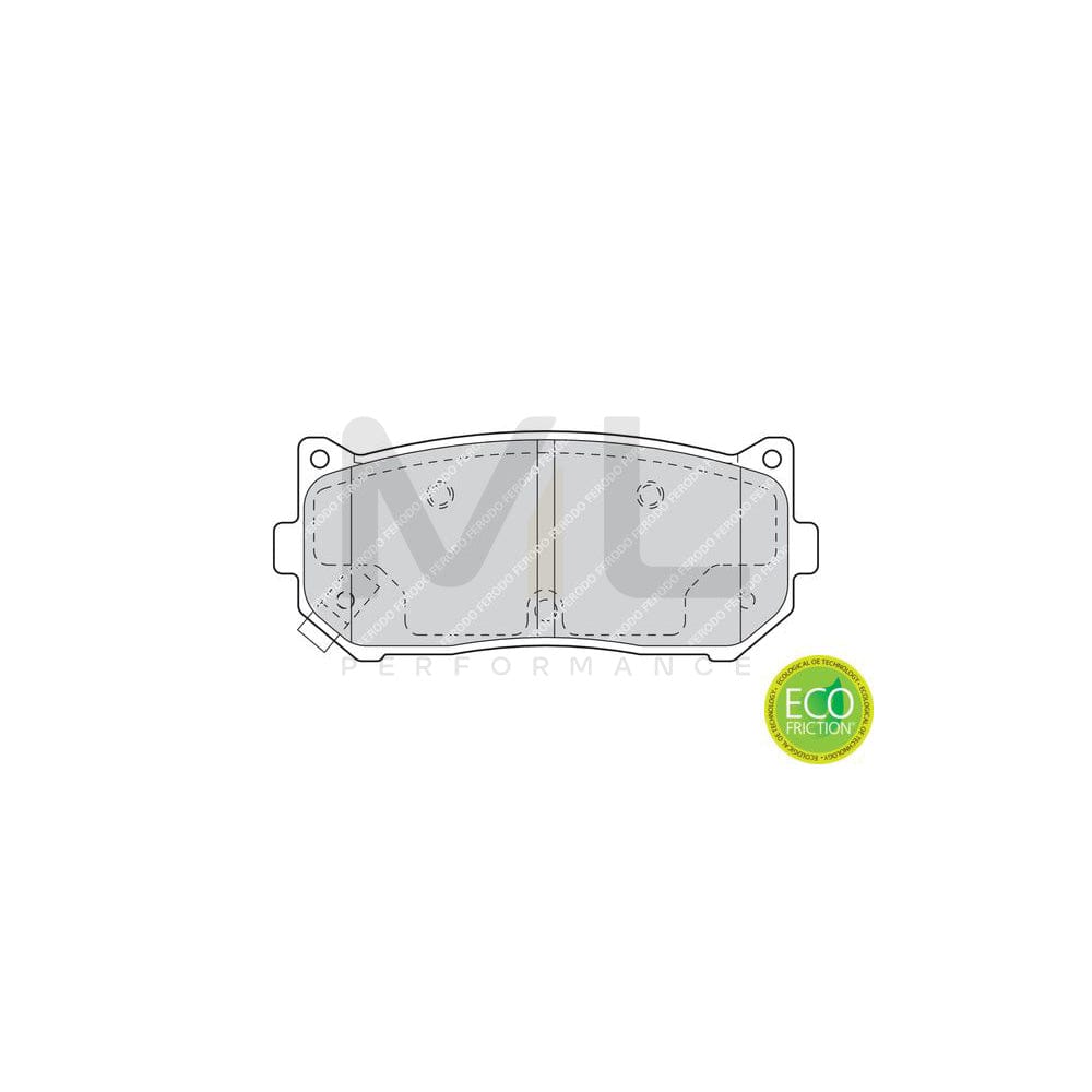 Ferodo Premier Eco Friction FDB1569 Brake Pad Set With Acoustic Wear Warning, Without Accessories