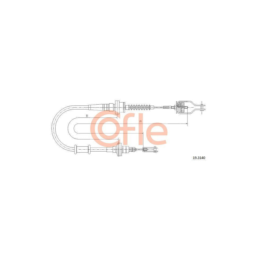 Cofle 19.3140 Clutch Cable for Nissan Almera