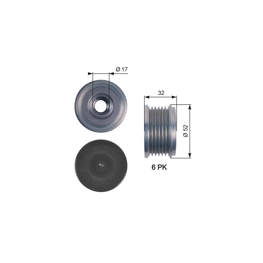 Gates OAP7140 Alternator Freewheel Clutch