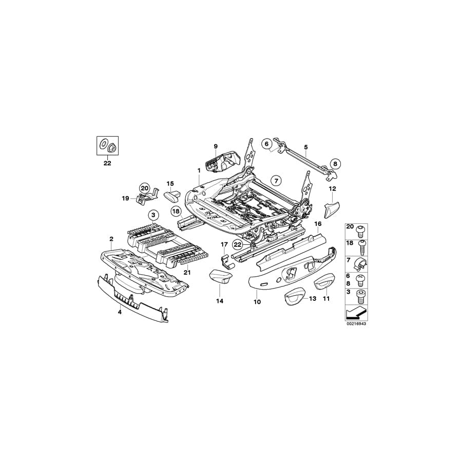 Genuine BMW 52109120353 E92 Trim, Seat Outer Left CREAMBEIGE (Inc. 325d, 328xi & 320i)