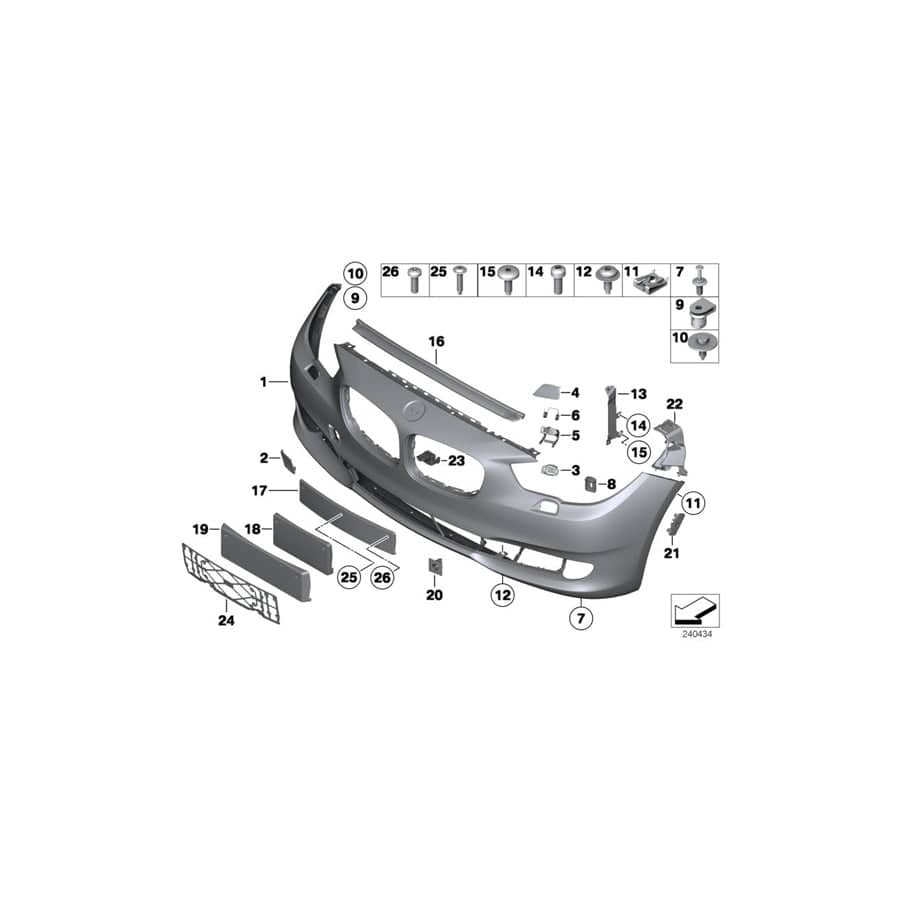 Genuine BMW 51137200746 F07 Licence Plate Base (Inc. 535i, 530d 155kW & 550iX 4.4)
