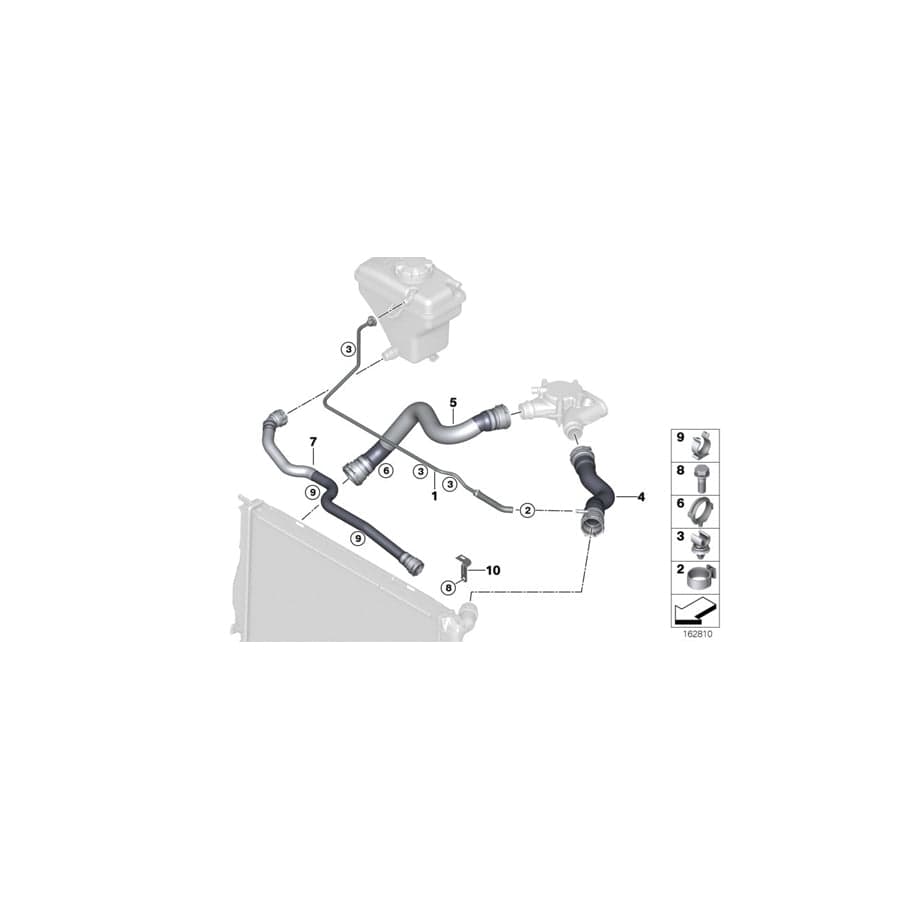 Genuine BMW 11537838216 E92 E93 E90 Bracket, Hose Line (Inc. M3)