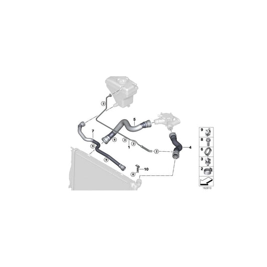Genuine BMW 11537838216 E92 E93 E90 Bracket, Hose Line (Inc. M3)