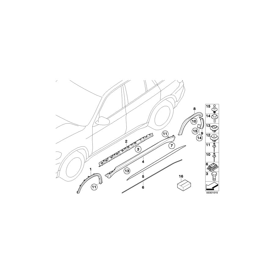 Genuine BMW 51777326520 E70 Paint-Protection Film, Right (Inc. X5)