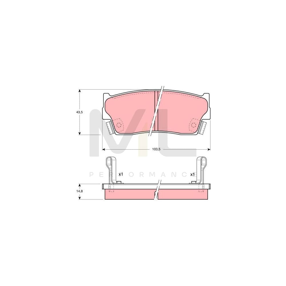 TRW Gdb885 Brake Pad Set With Acoustic Wear Warning