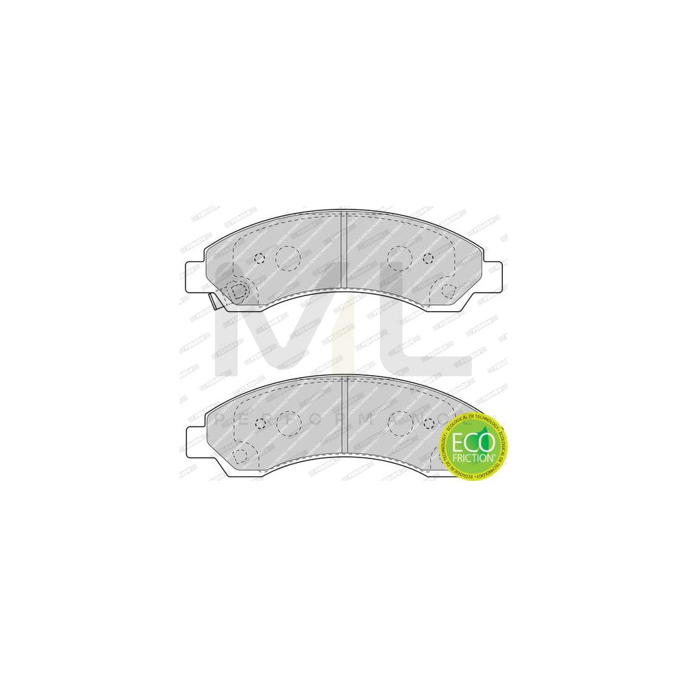 Ferodo FDB4625 Brake Pad Set Premier Eco Friction, With Acoustic Wear Warning, Without Accessories