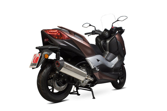 Scorpion RYA109SEO Yamaha X-Max 300 Serket Parallel Slip-On - Brushed Stainless Steel Sleeve | ML Performance UK UK