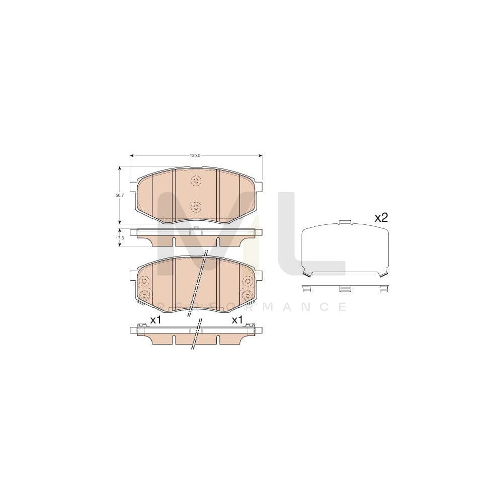TRW Gdb3553 Brake Pad Set With Acoustic Wear Warning