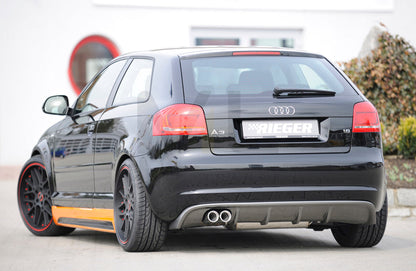 Rieger 00099128 Audi 8P A3 Rear Diffuser 2 | ML Performance UK Car Parts