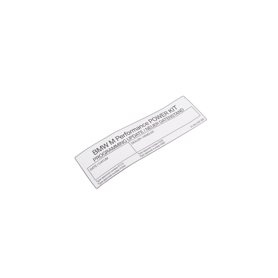 Genuine BMW 01292337569 F20 F16 Stick-On Label "M PERFORMANCE" (Inc. X6 35iX, 435iX & 535iX)