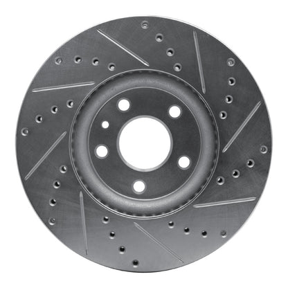 R1 Concepts R1 13-20 Ford Special SERVICE POLICE Sedan Front Left Drilled & Slotted Silver Brake Rotor